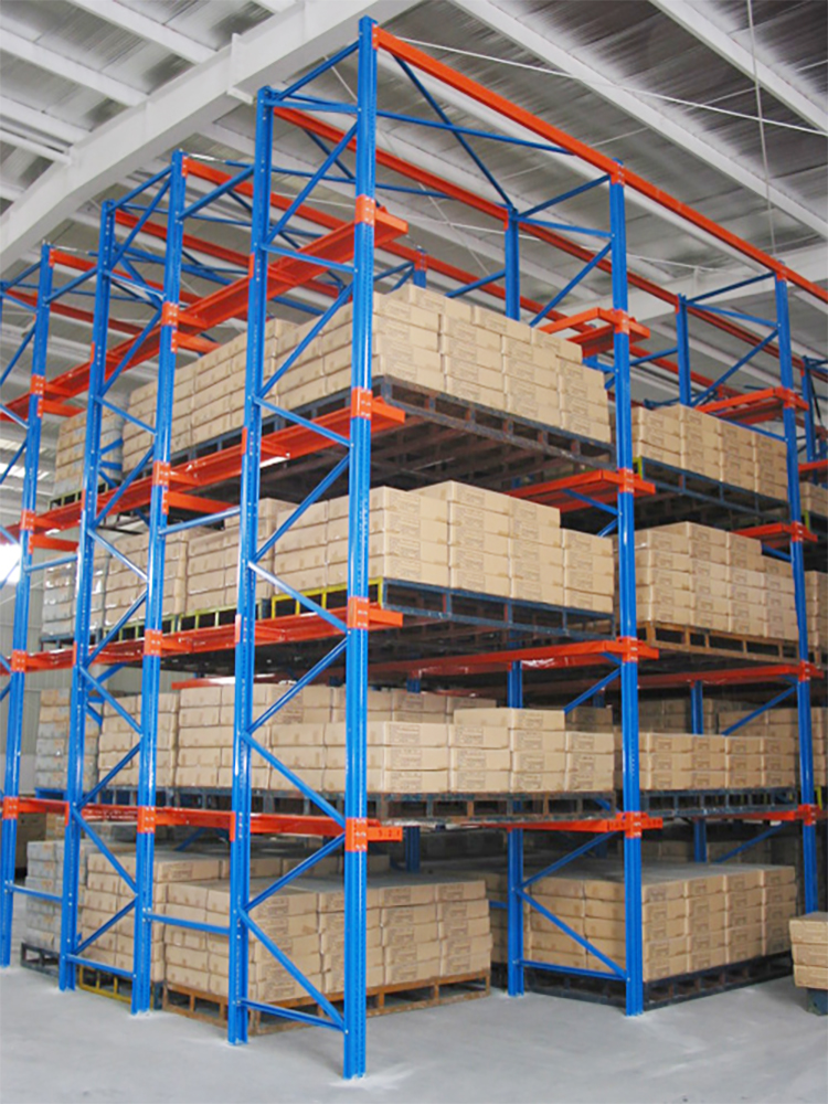 300-1500kgs/Pallet Capacity High Density Drive-in Pallet Racks for Warehouse Shelving