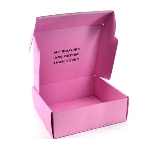 Wholesale Pink Colored Corrugated Mailing Boxes for Cosmetic Brushes Aircraft Transport from china suppliers