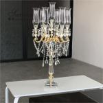 ZT-314 Saixin Gorgeous tall wedding 7 arms beaded crystal candelabras