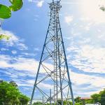 Steel Lattice 5G Wifi TelecommunicationTubular Antenna Tower  3 Legged 
