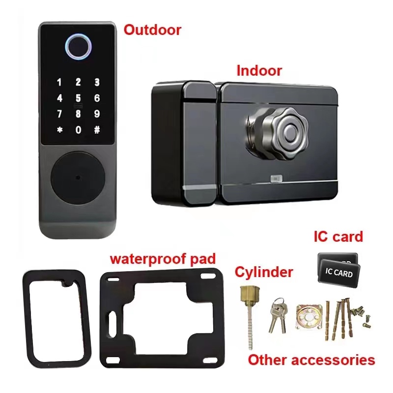 IP65 TTlock Bluetooth Controlled Door Lock Biometric Finger Print