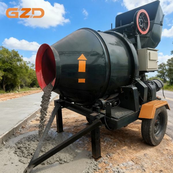 Portable Automatic Mobile Self-Loading Concrete Mixer