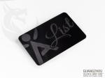 High Glossy Matte Black Metal Business Cards , Black Metallic Business Cards