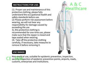 Wholesale Blue PP Non Woven Disposable Protective Gowns Soft Hand Feeling 115*137 Cm from china suppliers