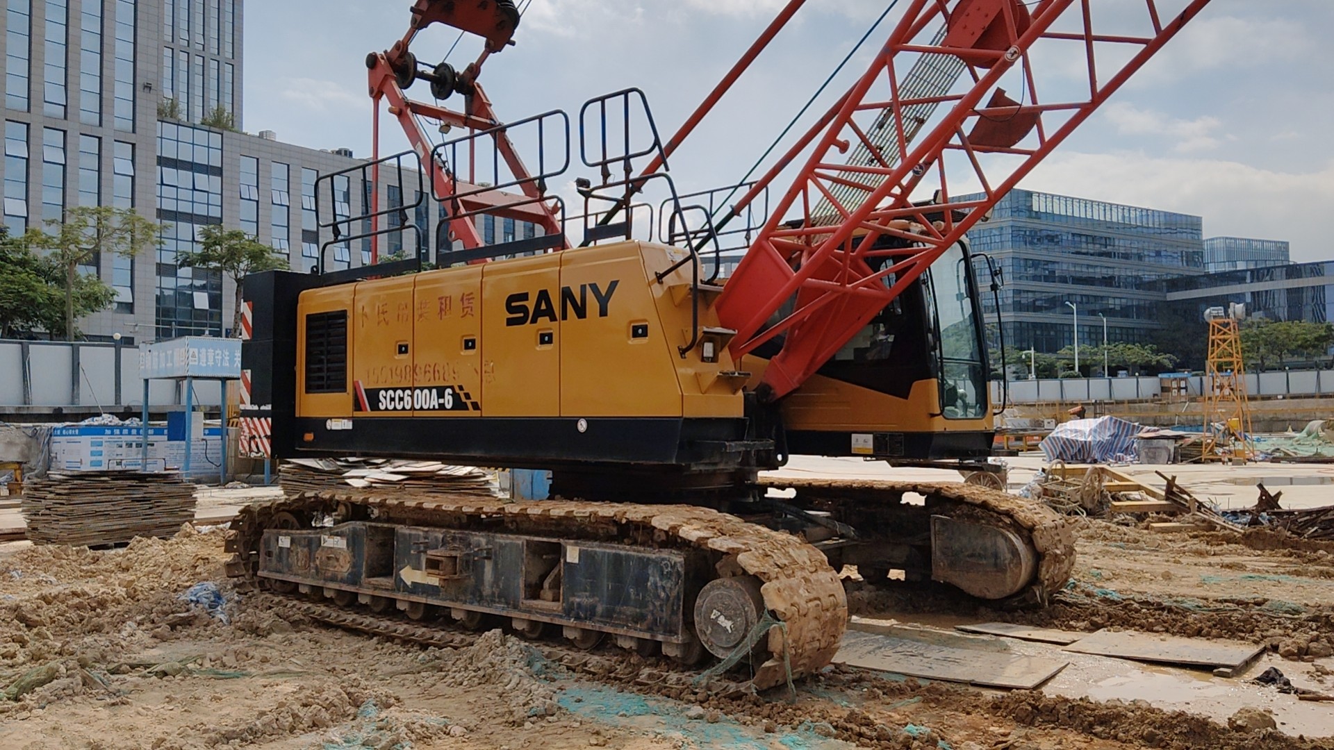 2021 Sany 60 Ton Crawler Crane 43m Maximum Lifting Height Excellent Condition