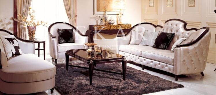 High Class Luxury Wooden Fabric Hotel Lobby Sofa Set MKBN-KS2323
