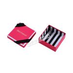 2 Piece Custom Paper Jewelry Boxes Cardboard Jewelry Boxes With Black Ribbon