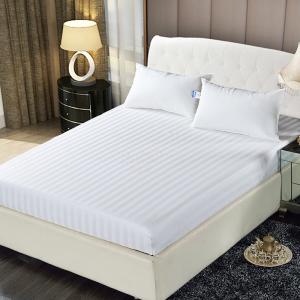 Wholesale Luxurious Cotton Sateen Stripe Bed Sheet Set with 233/300/400 Thread Count for All Season Comfort from china suppliers