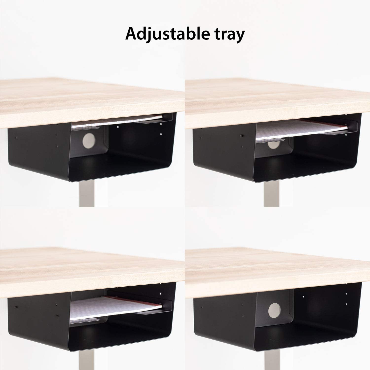 Carbon Steel Under Desk Storage Shelf Good Organizer for Adjustable Stand Up Desk