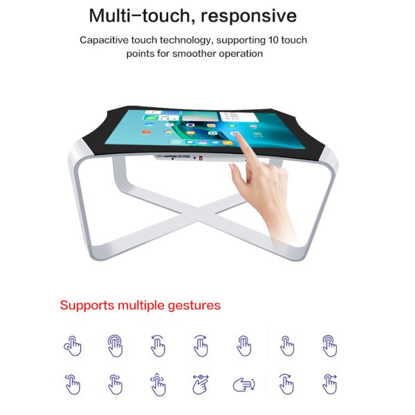 Android coffee table 43 inch advertising player interactive touch table for meeting room advertising display video player