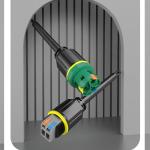 M20 Single Head Waterproof Cable Connector 250V Light Touch Quick Card Press