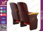 Original Wooden Decoration Church Hall Chairs / Auditorium Theater Seating