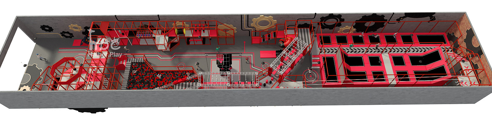 Indoor Playgournd Trampoline Park Equipment Sport Center Familiy Park Structure