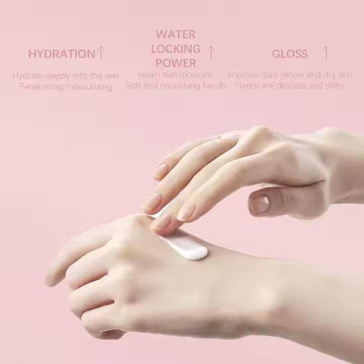 Natural Organic Pink Hand Cream Lotion Custom Private Label Low MOQ Hand Whitening Cream Custom Logo Hand Cream