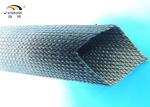 400 - 600 degree Uncoated Fiberglass Sleeving Black / White Good Strength
