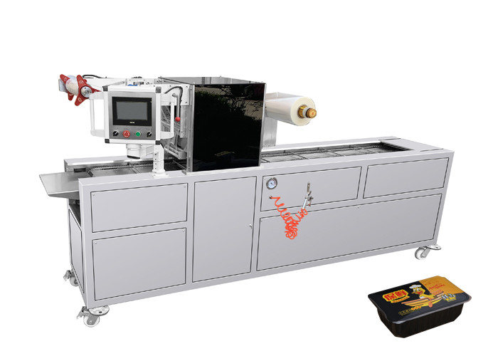 1400PCS/H SUS304 Lunch Plate Sealing Packing Machine For Supermarket