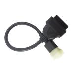 Black Diagnostic Motorcycle Control Cables 3 Pin Connector To 16 Pin Female
