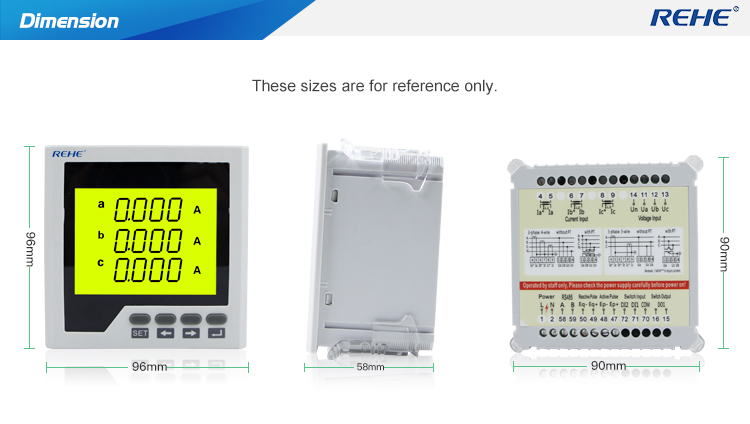 Original Factory Product Three Phase Intelligent LCD Display Multi-function Multimeters RH-3D3YS