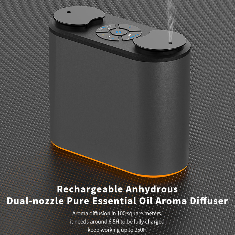 Cold Air Atomizing Diffuser Waterless Rechargeable Dual Nozzle