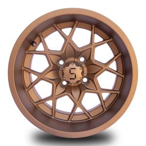 Wholesale 12 / 14 Inch Bronze Golf Cart Aluminum Wheels 4X4 Bolt Pattern -25 ET 101.6 PCD from china suppliers