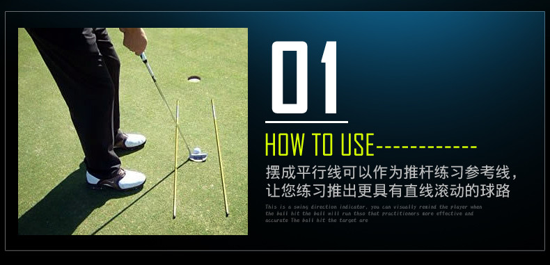 folded golf alignment stick , folding golf alignment sticks , two-double golf training aid