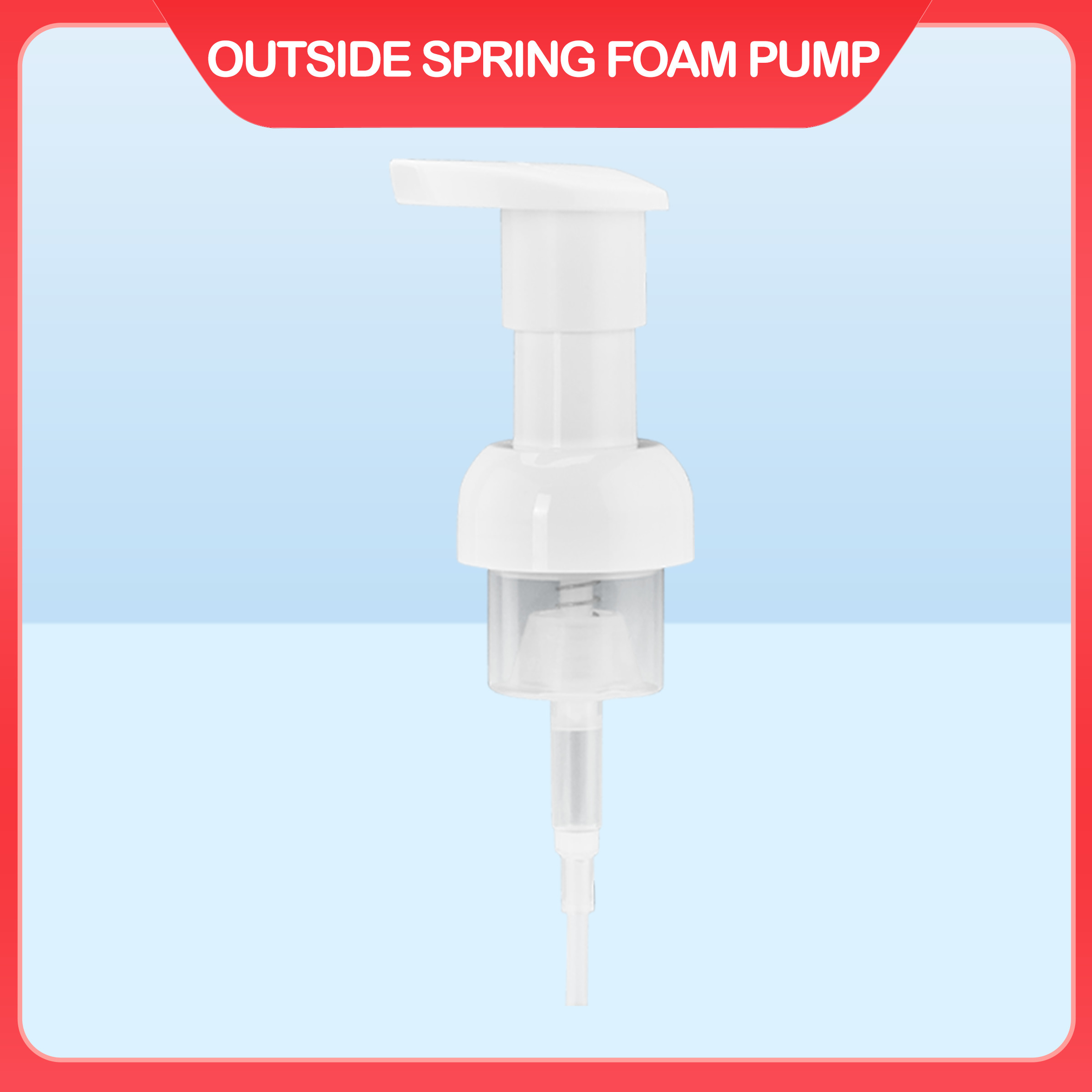 Non Spill PP Foam Pump White For Hygienic Hand Soap Dispensing