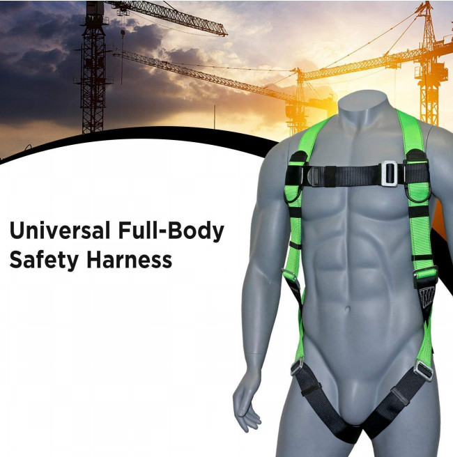 EN358 Full Body Harness Safety Belt Dorsal D Ring Tongue Buckle Legs 81cm - 121cm