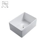 24 In Undermount Single-Bowl Farmhouse Kitchen Sink With Tall Apron White