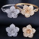 Luxury Rhinestone Flower Bracelet for Women Crystal Bracelet Wedding Bridal