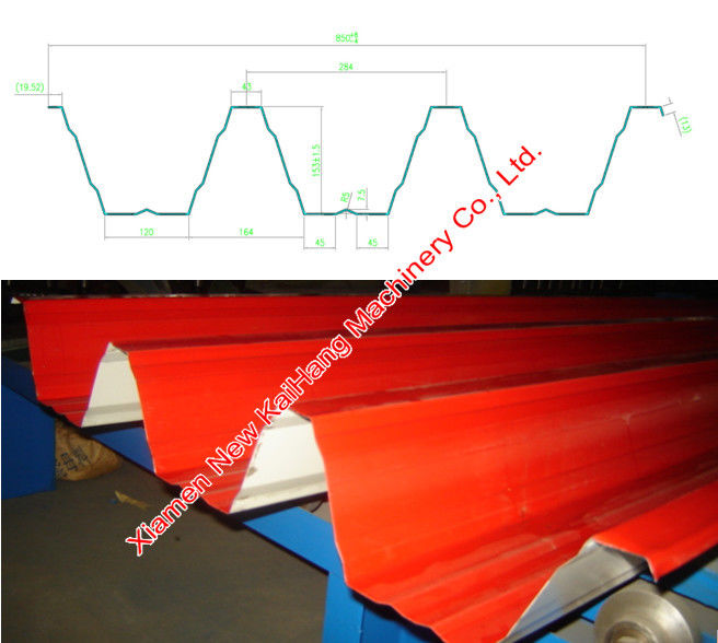 European 153 Metal Deck Roll Forming Machine , Floor Tiles Making Machine With High Rib