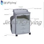 ABS Movable Hospital Tools And Equipments Hospital Bedside Table Overbed Cabinet