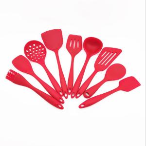 China Creative Non Stick Frying Pan Spatula Soup Spoon Silicone Kitchen Utensil Set on sale