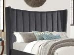 Velvet High Headboard Single Leather Bed