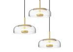 Modern Simple Indoor Led Bedside Hotel Gold Small Glass Pendant Lamp