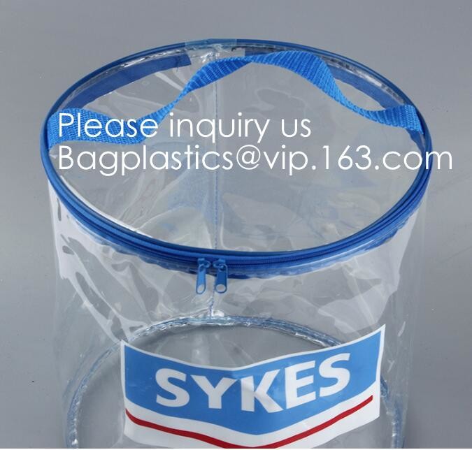 Crystal Clear Cosmetic Bag TSA Air Travel Toiletry Bag Set with Zipper Vinyl PVC Make-up Pouch Handle Straps for Women M