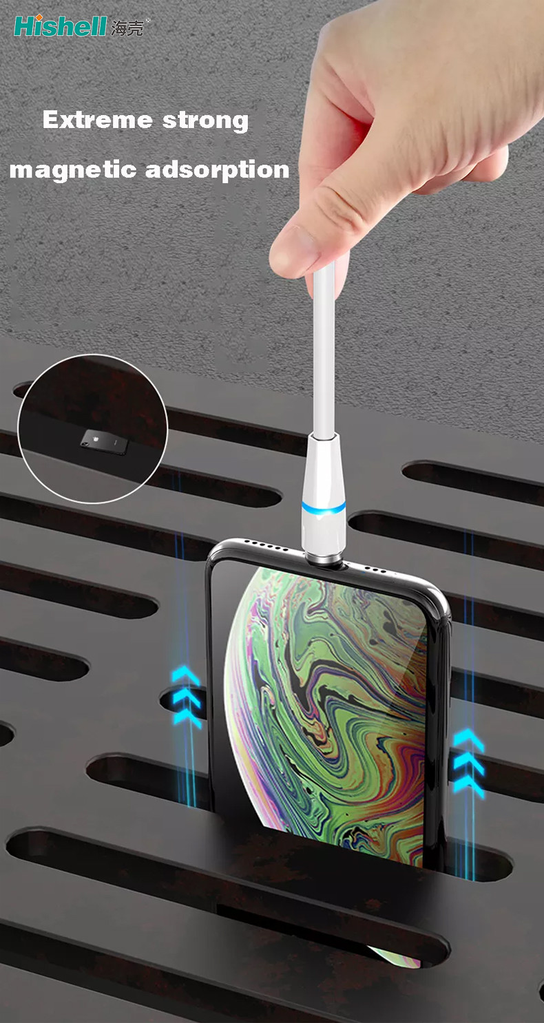 Multiscene Lightning Magnetic Mobile Charging Cable PVC Material