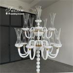 Saixin Design Tall Wedding Centerpiece candelabra Crystal White 16 Arms Candle