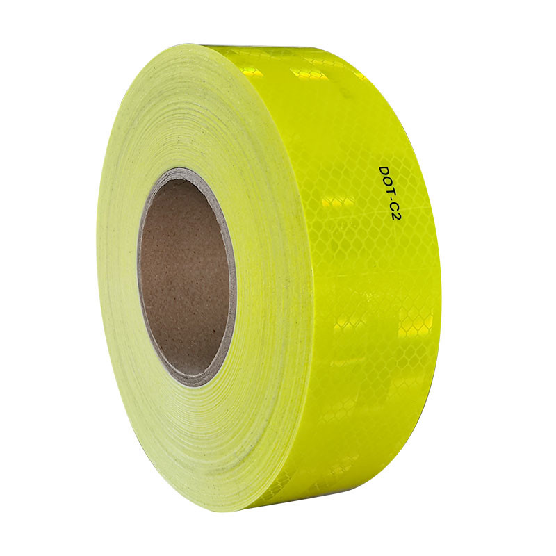 Dustproof Sticky DOT Reflective Tape Fluorescent Yellow Green Orange For Vans OEM
