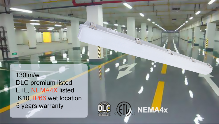 36W 120-277V LED Vapor Tight Lighting Triproof Light Fixture without Ballast and Lamp