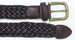 PU / Wax Rope Ladies Braided Belts For Women With Antic Brass Buckle & PU Tip