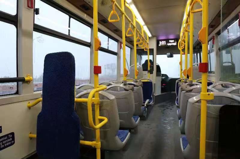 EV Zonson Secong-hand City Bus for 2 Passenger Doors and White Exterior