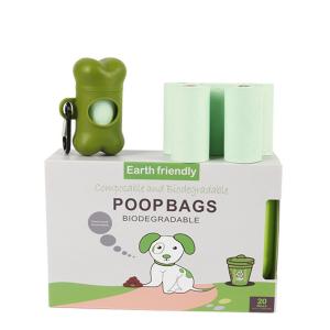 Wholesale 20 Rolls Bone Dispensers Biodegradable Dog Poop Bags Eco Friendly Puppy Supplies from china suppliers
