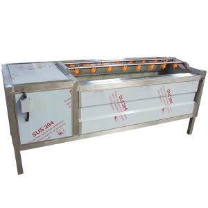 Wholesale Stainless Carrot Ginger Brush Roller 1200kg/H Potato Washer And Peeler Machine from china suppliers
