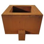 Garden Weathering Steel 3mm Thick Outdoor Steel Fireplace Round/Square