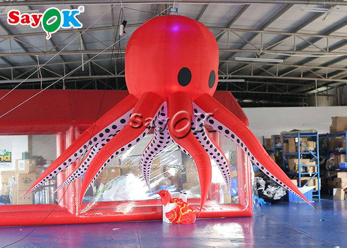 Red 190T Nylon Octopus Tentacles 3m Inflatable Lighting Decoration