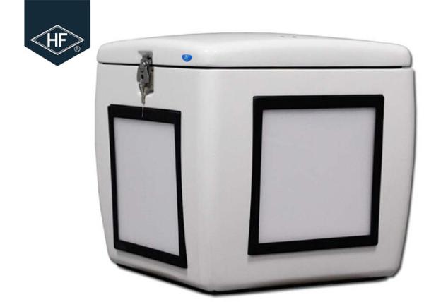 Motorcycle Scooters Food Delivery Box 85L Fiberglass With Led Light 500 * 485 *
