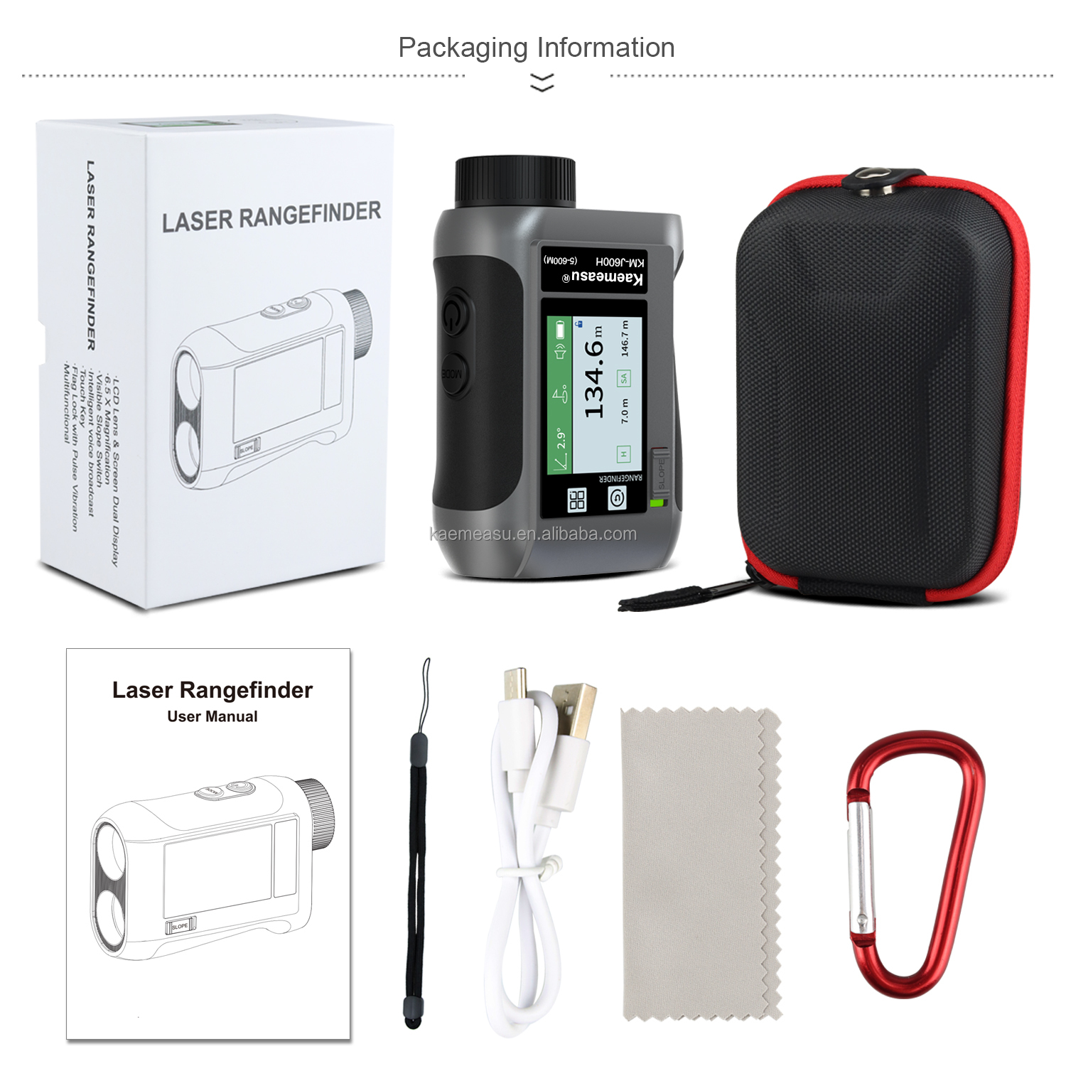 J1200m High Precision Laser Rangefinder Multifunction Device for Real Estate Engineering