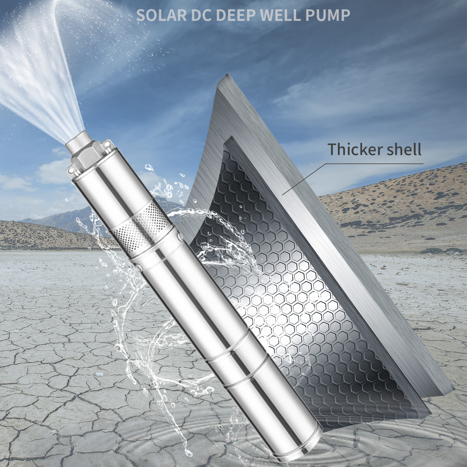 burshless dc submersible solar water pump for agriculture with intelligent controller solar powered