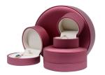 Customized Size Jewelry Gift Boxes , Round Jewelry Box Vairous Color Available