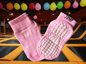 Wholesale Breathable Polyester Gymnastic Grip Socks , Quick Dry Kids Non Skid Socks , Four Seasons Bounce Socks from china suppliers